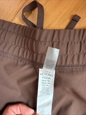 Beyond Yoga Chocolate Brown Drawstring Yoga Pants